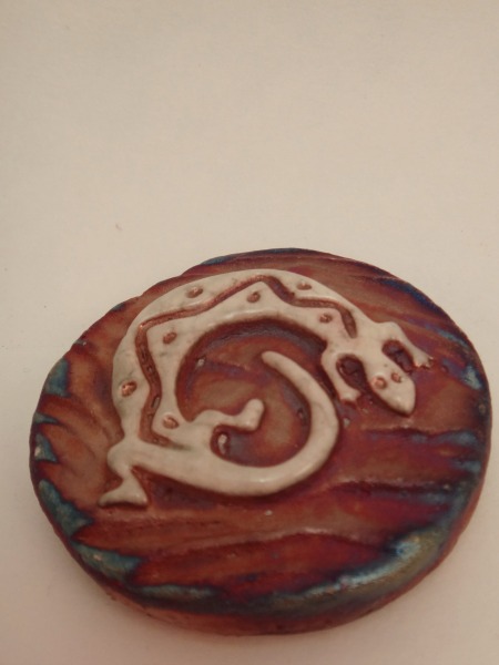 These beautiful Raku Gecko Medallions are the perfect small and affordable gift for yourself or a loved one. As a wonderful reminder on the back is inscribed "Live Your Dreams."