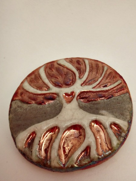 This beautiful Tree of Life Raku Medallion is the perfect small & affordable gift for yourself or a loved one. On the back as a wonderful reminder is inscribed "I am harmony."