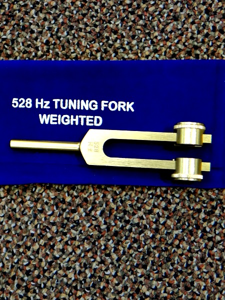 528 hz weighted tuning fork gold