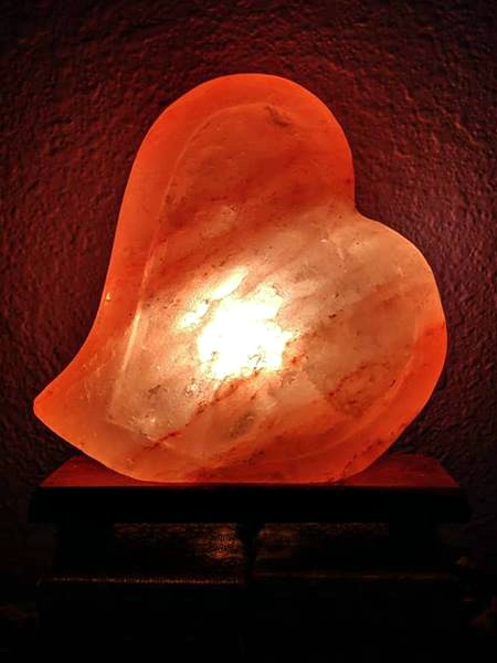 heart salt lamp